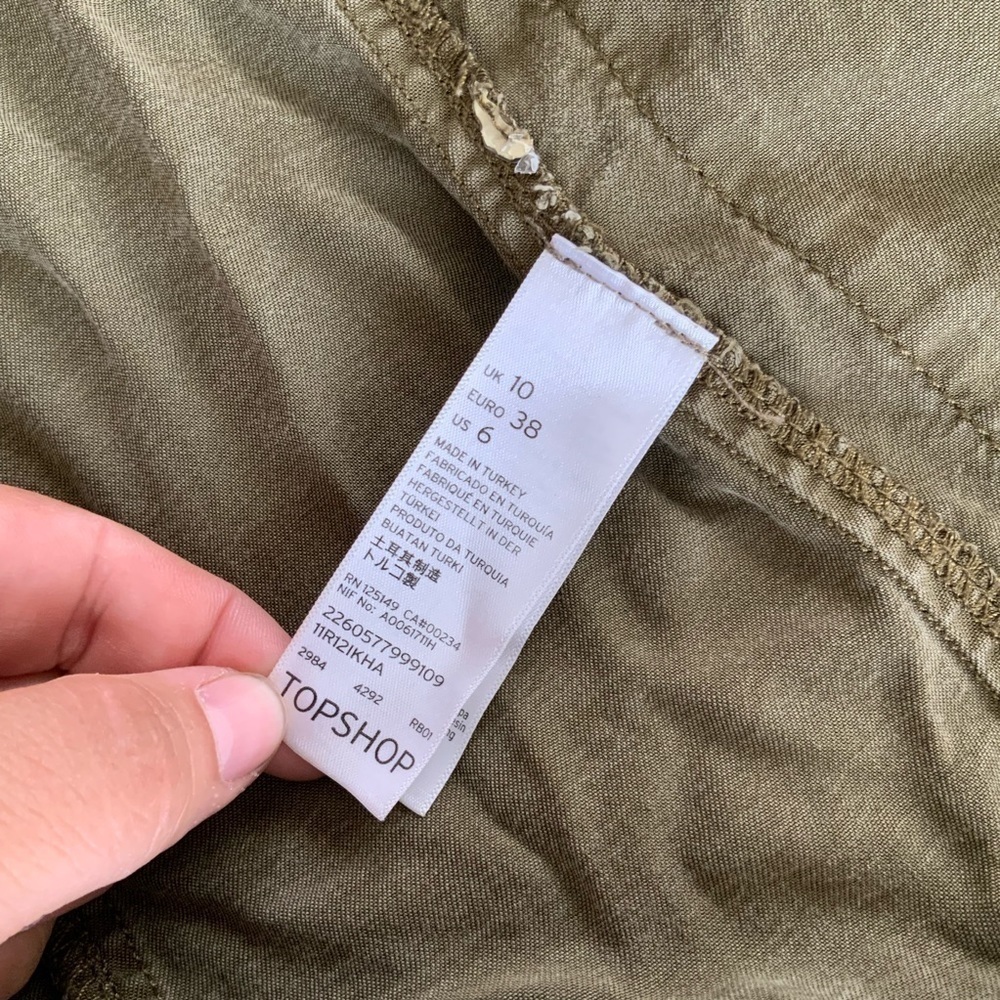 Topshop Military Button Down Utility Jacket - Picture 4 of 6